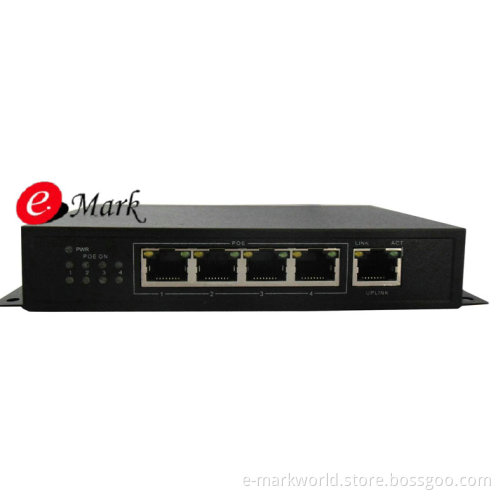 Poe Switch, 5 Ports with 4 Ports Poe, 100mbit Each Port
